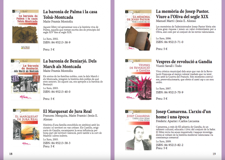 El fons editorial de l’Ajuntament de Gandia es converteix en un nou catàleg