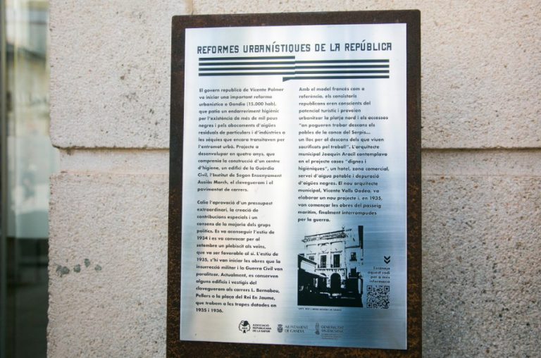 placas de Memoria Democrática Gandia