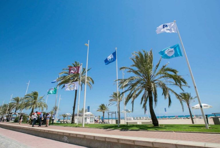 banderas de la playa de gandia