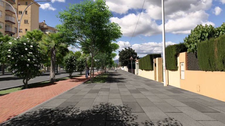 Continúan las obras para la adecuación de la avenida del Grau