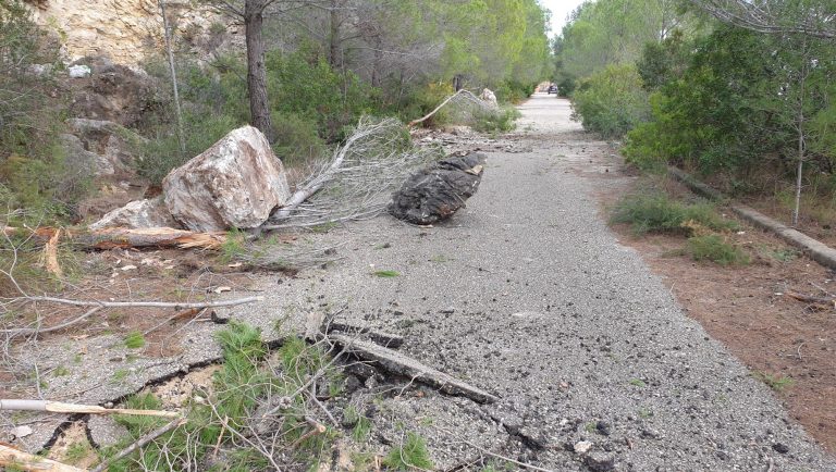 Tancat un dels accessos al Molló de la Creu per perill de despreniments